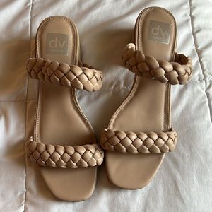 Dolce Vita Tan Braided Sandal Heels